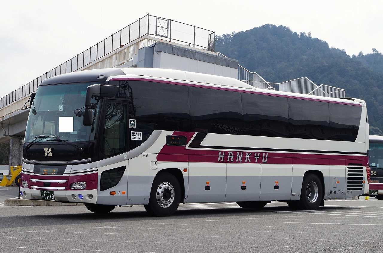 日野 2代目セレガ 阪急バス1119 大阪230あ1119 近江発 まりーんの道が続く限り