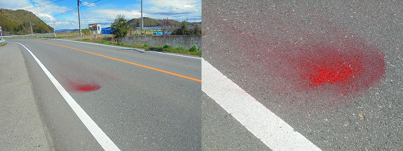 交通事故現場での路上の血だまり ネタ記事 小林ペイントのブログへようこそ 福島県 中島村 交通事故現場での路上の血だまり ネタ記事 小林ペイントのブログへようこそ 福島県 中島村
