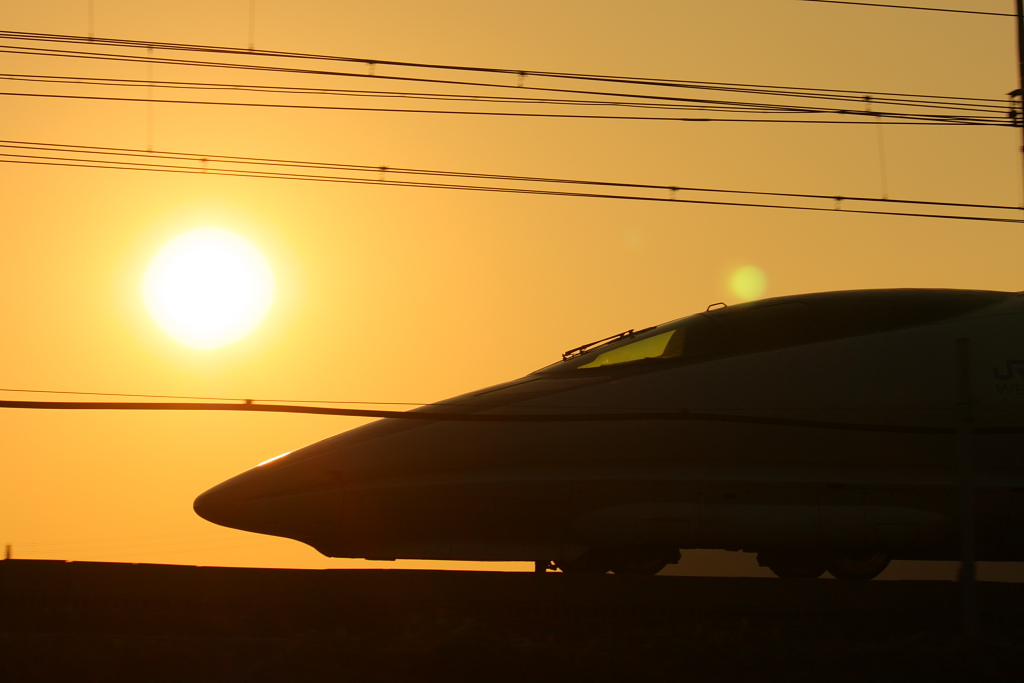 第5位 シルエット 撮影日記 東海道新幹線幸田駅