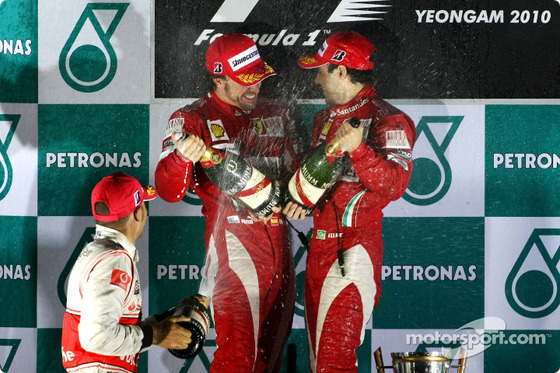 ルイス・ハミルトン、フェルナンド・アロンソ、フェリペ・マッサ