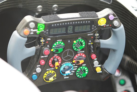 メルセデスGPのハンドル