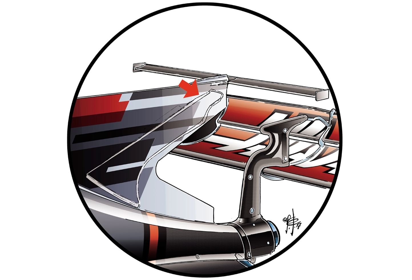 ハースvf 17 シャークフィンの改良 F1通信 ハースvf 17 シャークフィンの改良 F1通信