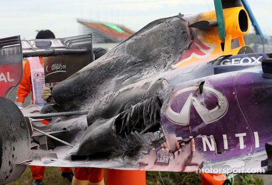 ウェバーのマシン炎上、2013年F1韓国GP