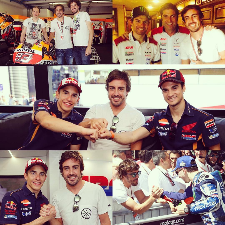 フェルナンド アロンソ Motogp観戦写真を1枚にしてインスタグラムに F1通信 フェルナンド アロンソ Motogp観戦写真を1枚にしてインスタグラムに F1通信