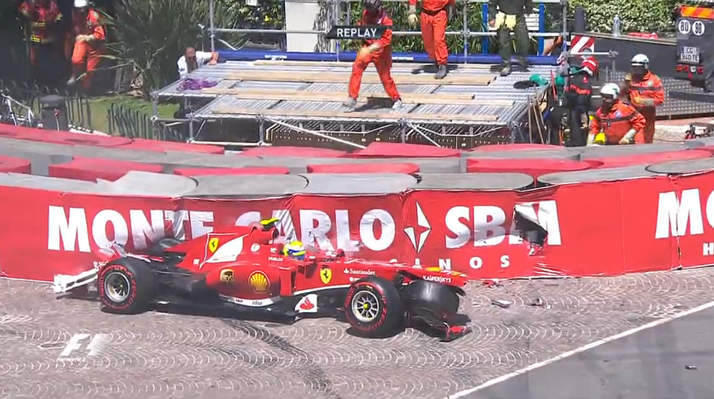 マッサのクラッシュはサスペンション故障が原因： F1モナコGP : F1通信