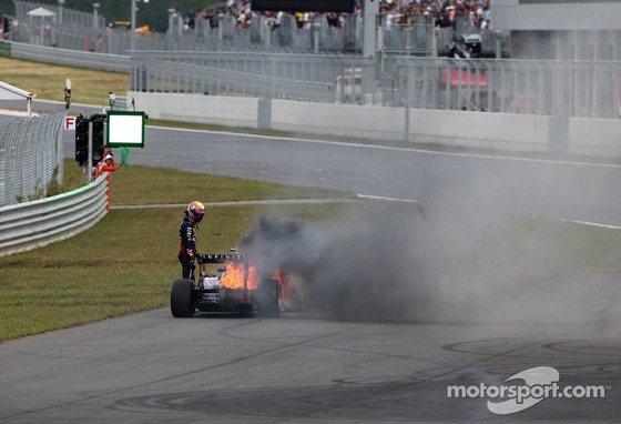 ウェバーのマシン炎上、2013年F1韓国GP