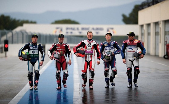 ミハエル・シューマッハ、ポール・リカールでバイクに乗る