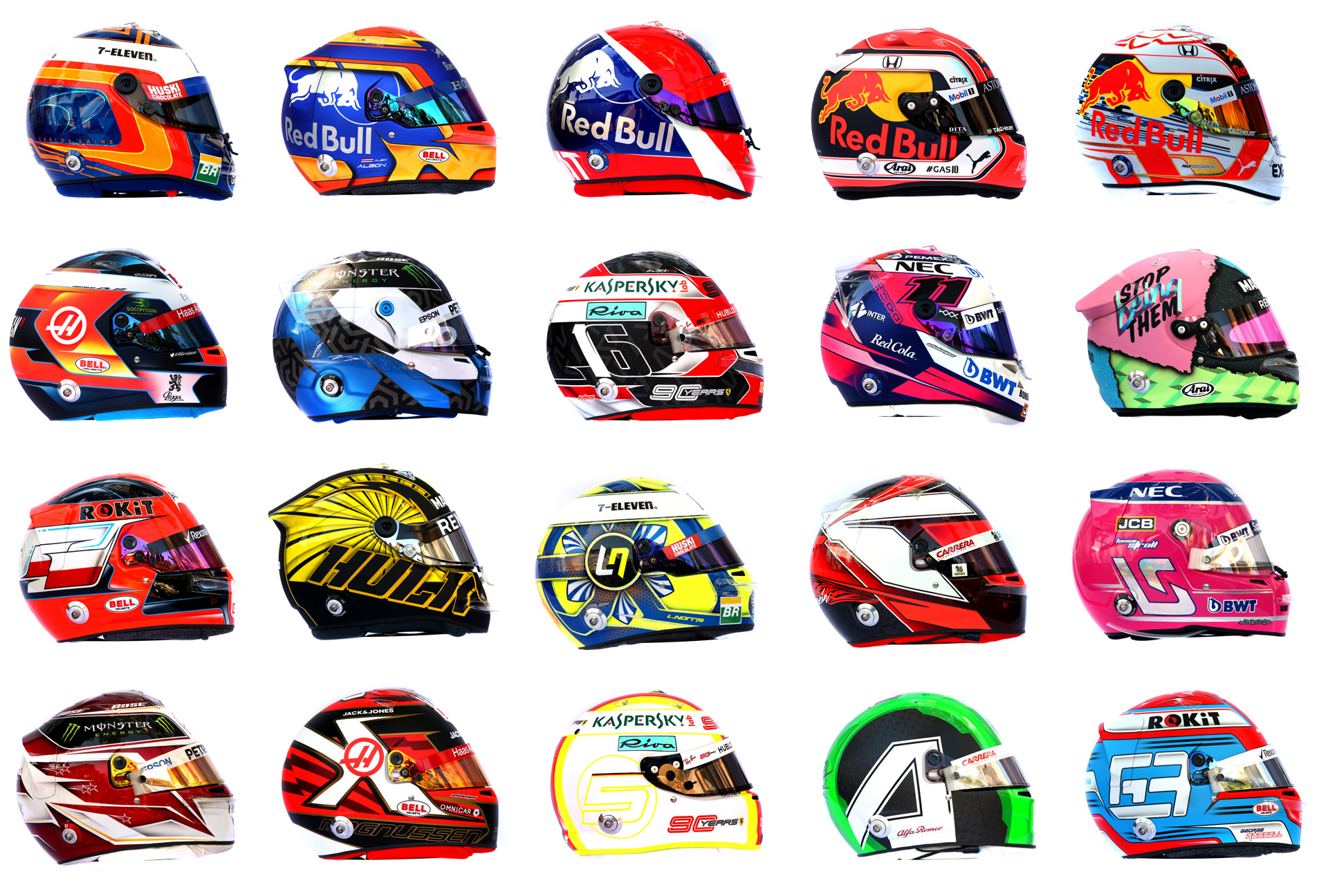 F1ドライバーのヘルメット 19年はアライ4名 シューベルト4名 Bell10名 Stilo2名 F1通信 F1ドライバーのヘルメット 19年はアライ4名 シューベルト4名 Bell10名 Stilo2名 F1通信