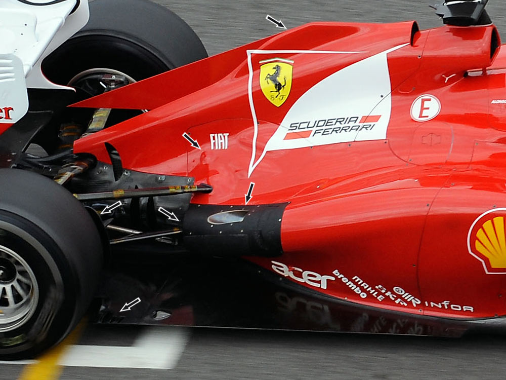 フェラーリF2012： 新しい排気レイアウト : F1通信