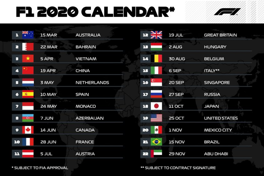 年f1カレンダーは最多の22戦に F1通信