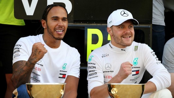 ルイス・ハミルトンとヴァルテリ・ボタス(メルセデス):2019年F1ロシアGP
