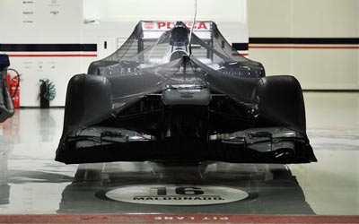 ピットでの簡易的なパルク・フェルメ