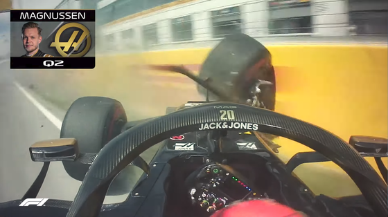 ケビン・マグヌッセン、障壁にクラッシュ:2019年F1カナダGPフリー走行2回目