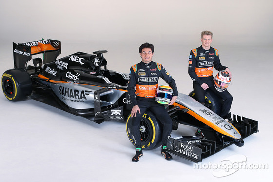 フォース・インディアVJM08(2015年F1マシン)、ニコ・ヒュルケンベルグとセルジオ・ペレス