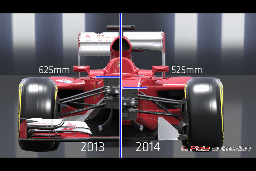 フェラーリの14年f1マシン予想イラスト 新しいフロント サスペンション F1通信