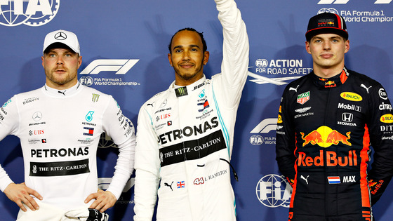 ボタス、ハミルトン、フェルスタッペン