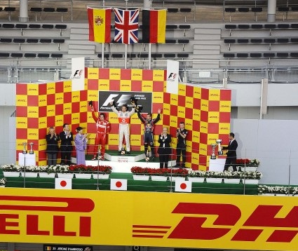 フェルナンド・アロンソ、ジェンソン・バトン、セバスチャン・ベッテル、2011年F1日本GP