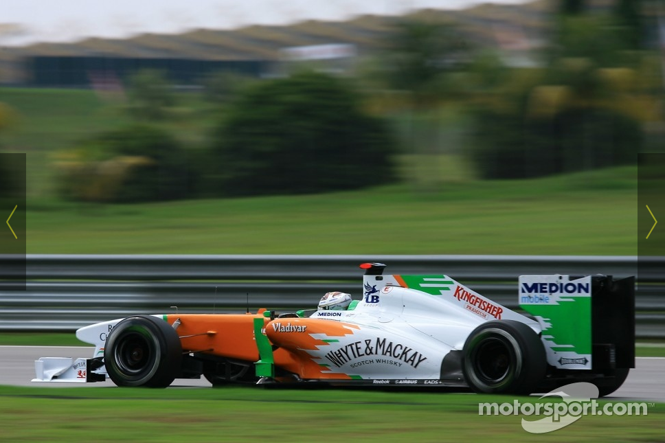 フォース・インディアVJM04 走行写真: F1中国GP 2011年4月 : F1通信 フォース・インディアVJM04 走行写真: F1中国GP 2011年4月 : F1通信