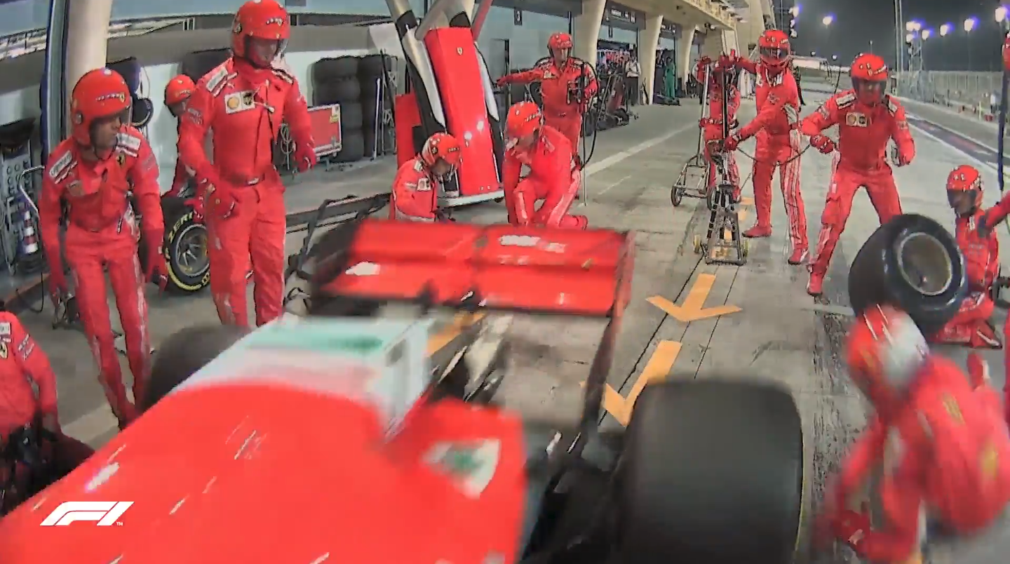 F1バーレーンgp動画 ライコネン タイヤ交換トラブルでリタイヤ 決勝 F1通信