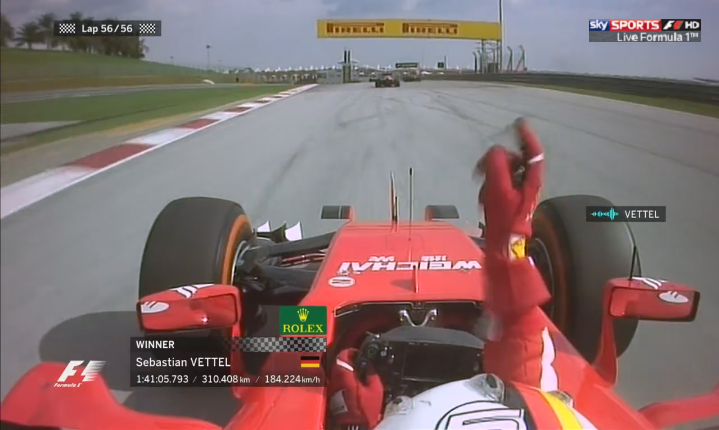 Ferrari SF15-T 2015年 マレーシアGPセバスチャンベッテル F1 マレーシアGP】ベッテル今季初優勝、フェラーリ1年10か月ぶり