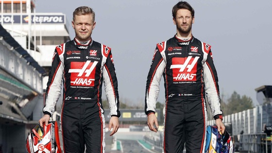 ケビン・マグヌッセンとロマン・グロージャン(ハースF1チーム)