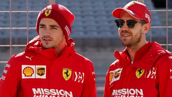 シャルル・ルクレールとセバスチャン・ベッテル(フェラーリ)
