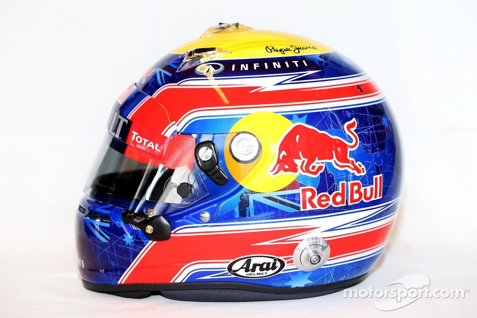 マーク・ウェバー（レッドブル）： F1ヘルメットとレーシング