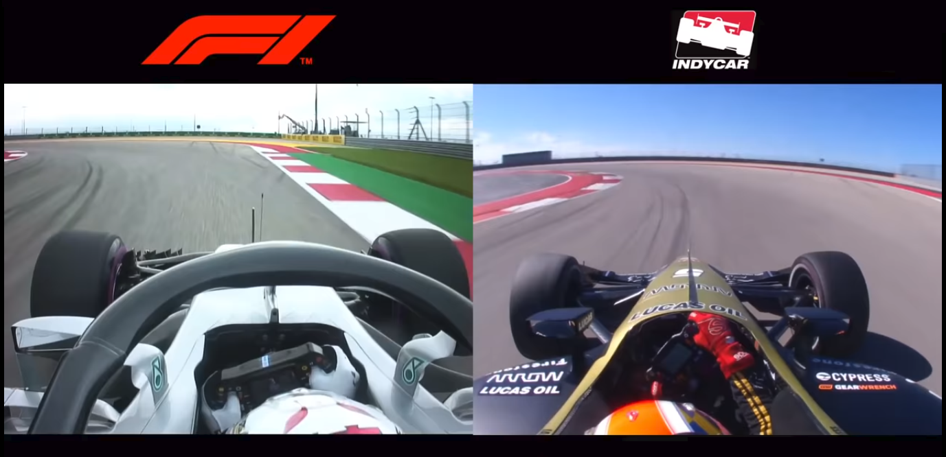 F1とインディカー 走行比較動画 F1通信 F1とインディカー 走行比較動画 F1通信