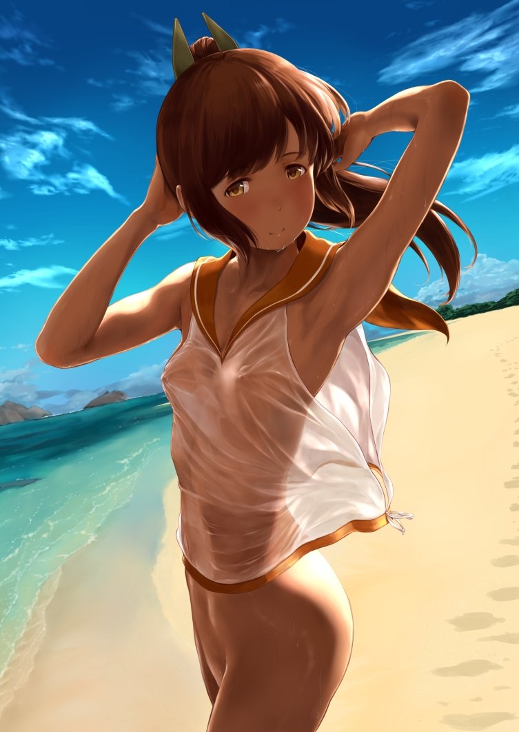 ２次 服ごしに下着やえっちぃ部分が透けて見えちゃってる女の子の二次エロ画像 その２ 透け透け 虹フェチちゃんねる