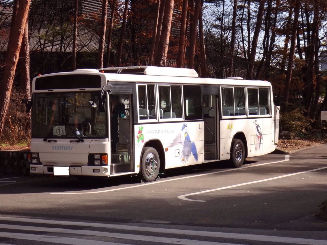 サントリー白州蒸溜所 日野ブルーリボン 爽嶺のバス録