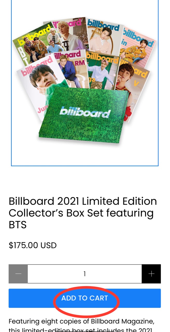 Billboard bts 新品未開封 ビルボード BTS シュリンク有り BTS Billboard Magazine Box Set - Limited Edition - 8