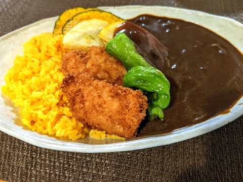 夏野菜のチキンカツカレー