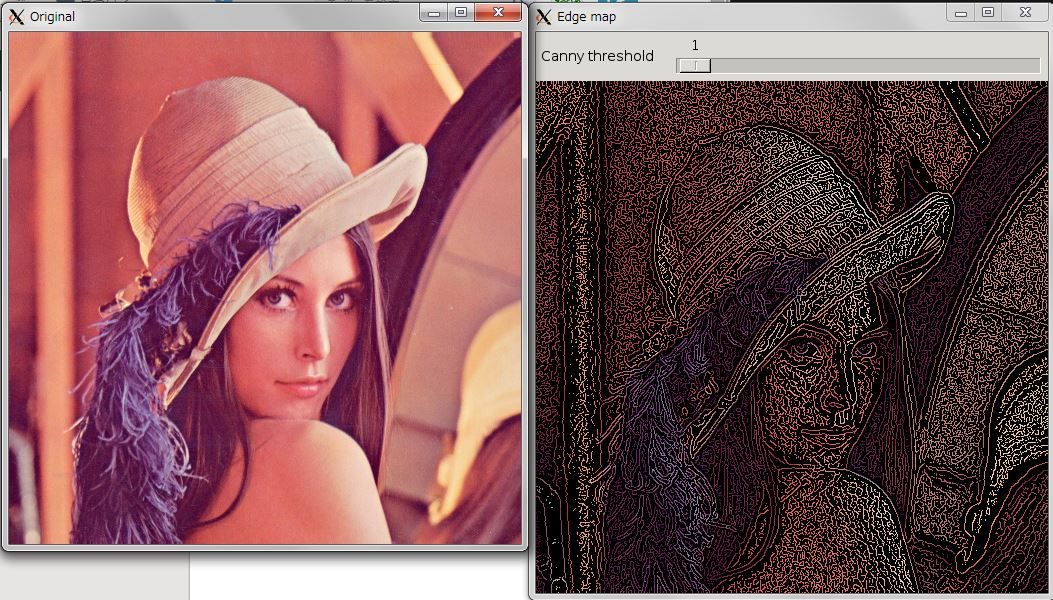 Opencvのエッジ画像フィルタのサンプルプログラムを試してみた Fpgaの部屋