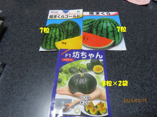 スイカとかぼちゃ