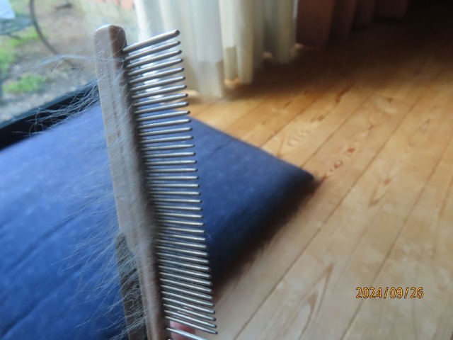 やっとこれだけ梳けた