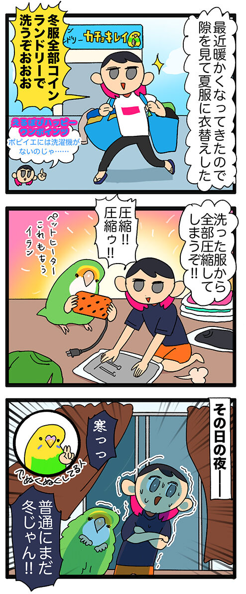 衣替え失敗】暑くなったと思ったら寒くなるの、何━━ : えるポピ