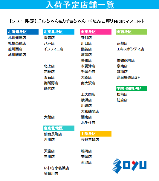 Amazon.co.jp: ゴルちゃん & カチョちゃん ぺたんこ座りNight