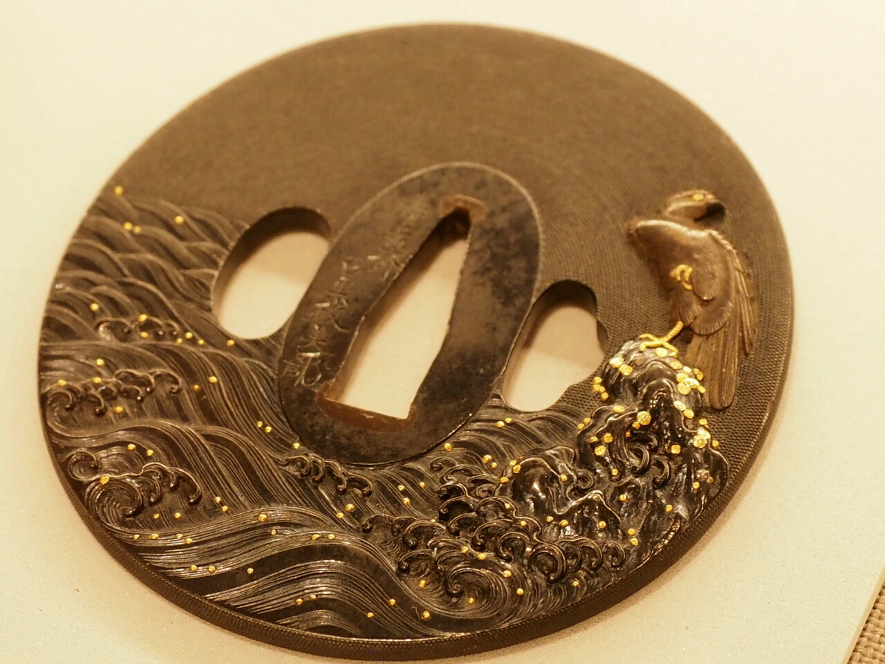 鷹図』金無垢目貫 無銘石黒派 江戸時代後期