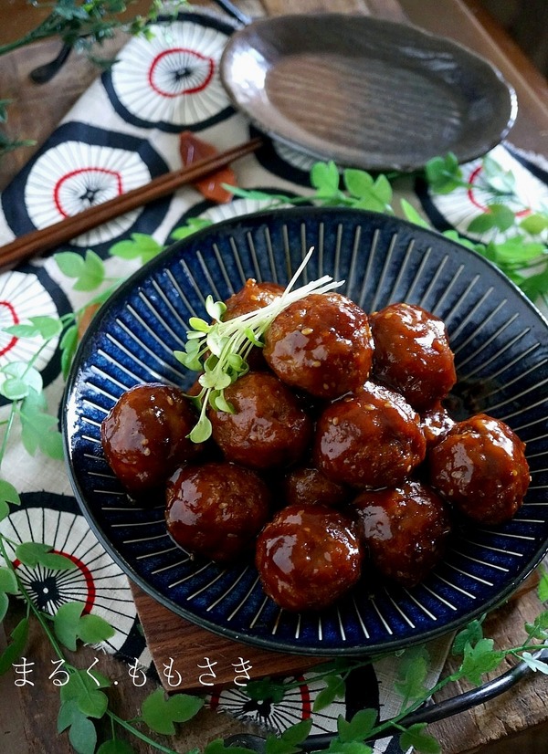 簡単！焼き肉のタレで甘酢あん風『刻み生姜入り肉だんご』＆昔のペンライト♪