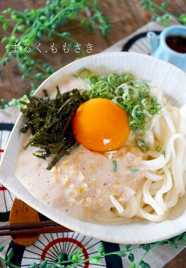 ひんやり麺レシピコンテストで金賞受賞♪『ふわふわ納豆ひやしうどん』