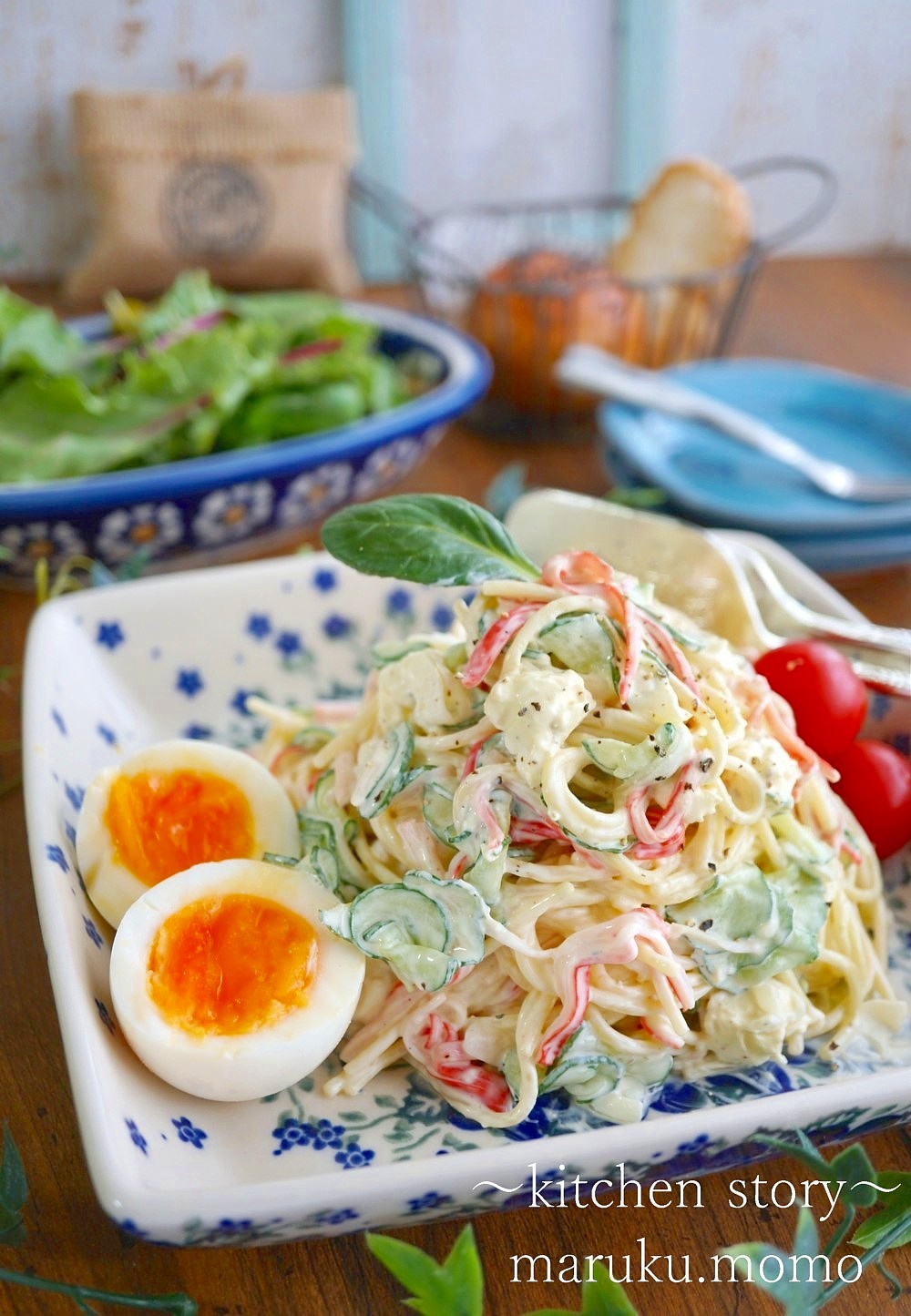 レモン果汁が隠し味 デリ風 カニカマとクリームチーズのスパゲッティサラダ Caf E Fuu Manma かふぇ風まんま Powered By ライブドアブログ