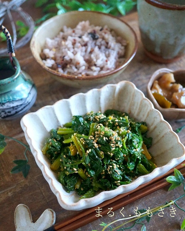 味付け２つ！ほうれん草のごま和え＆お弁当