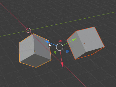 Blender_マニピュレーター_ローカル座標_複数選択