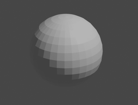 Blender_スムーズ_球_フラットシェーディング
