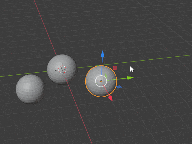 Blender_プロポーショナル編集_オブジェクトモード