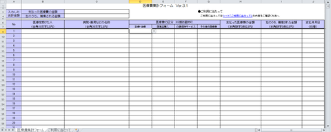 確定申告_医療費集計フォーム_2