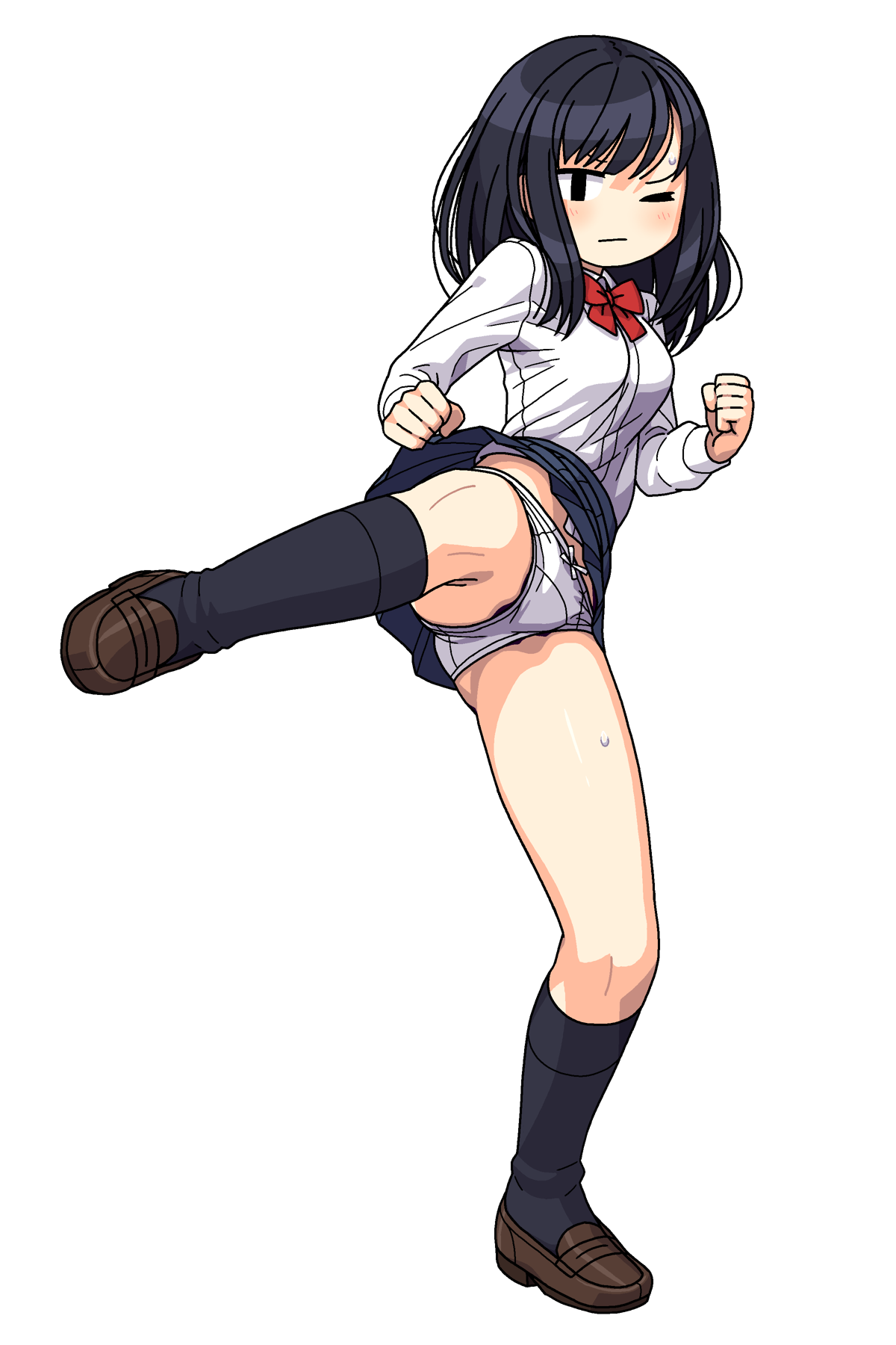 ﾊﾟﾝﾁﾗｷｯｸ パンチラキック女子高生さん : たまいれ