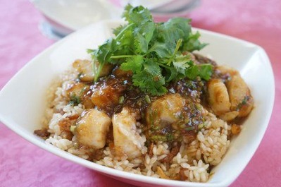 帆立の麻辣もち米蒸し