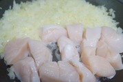 貝柱を重ならないように入れ軽くS＆B