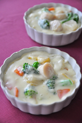 帆立貝柱のホワイトシチュー